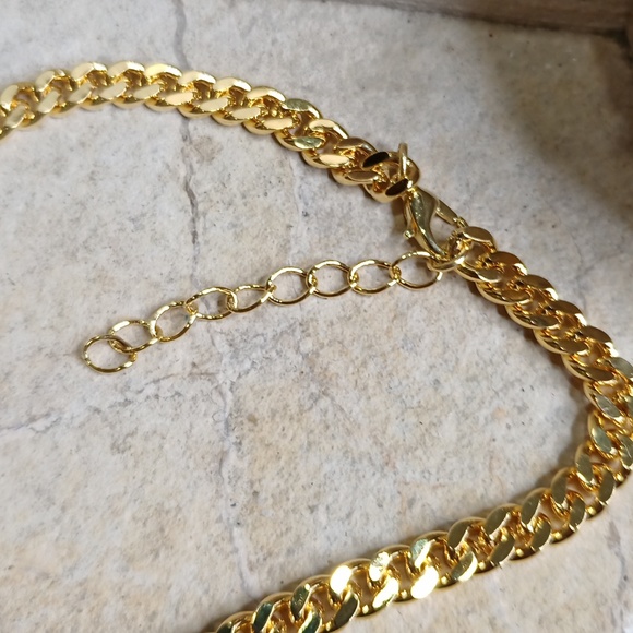 Chain 18K gold over Stainless steel Leopard panther head necklace Earrings set - Picture 9 of 9